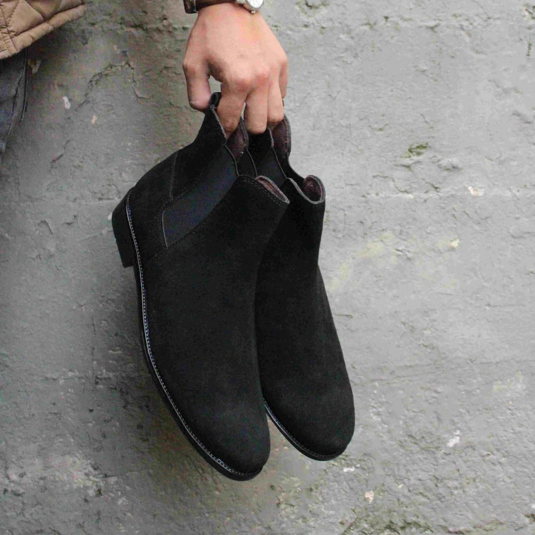 Botas chelsea negra en cuero Hombre