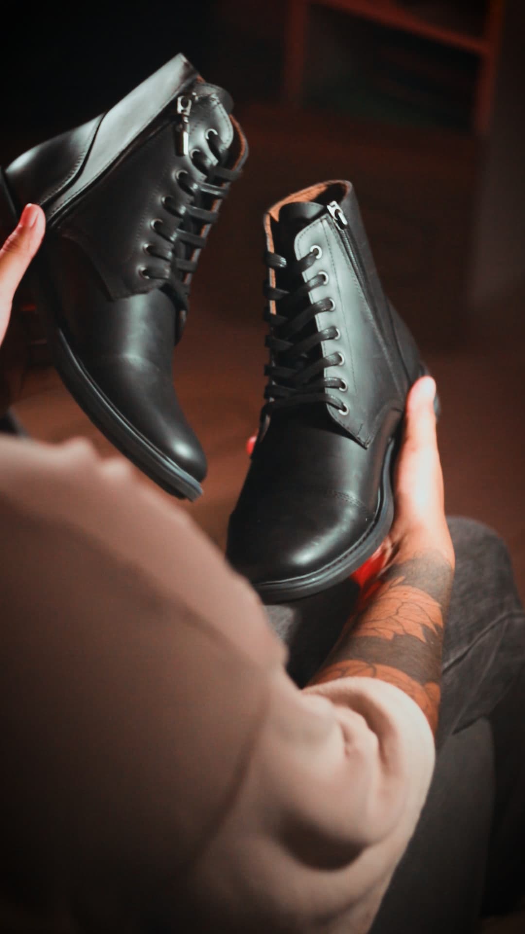 Botas para hombre en cuero