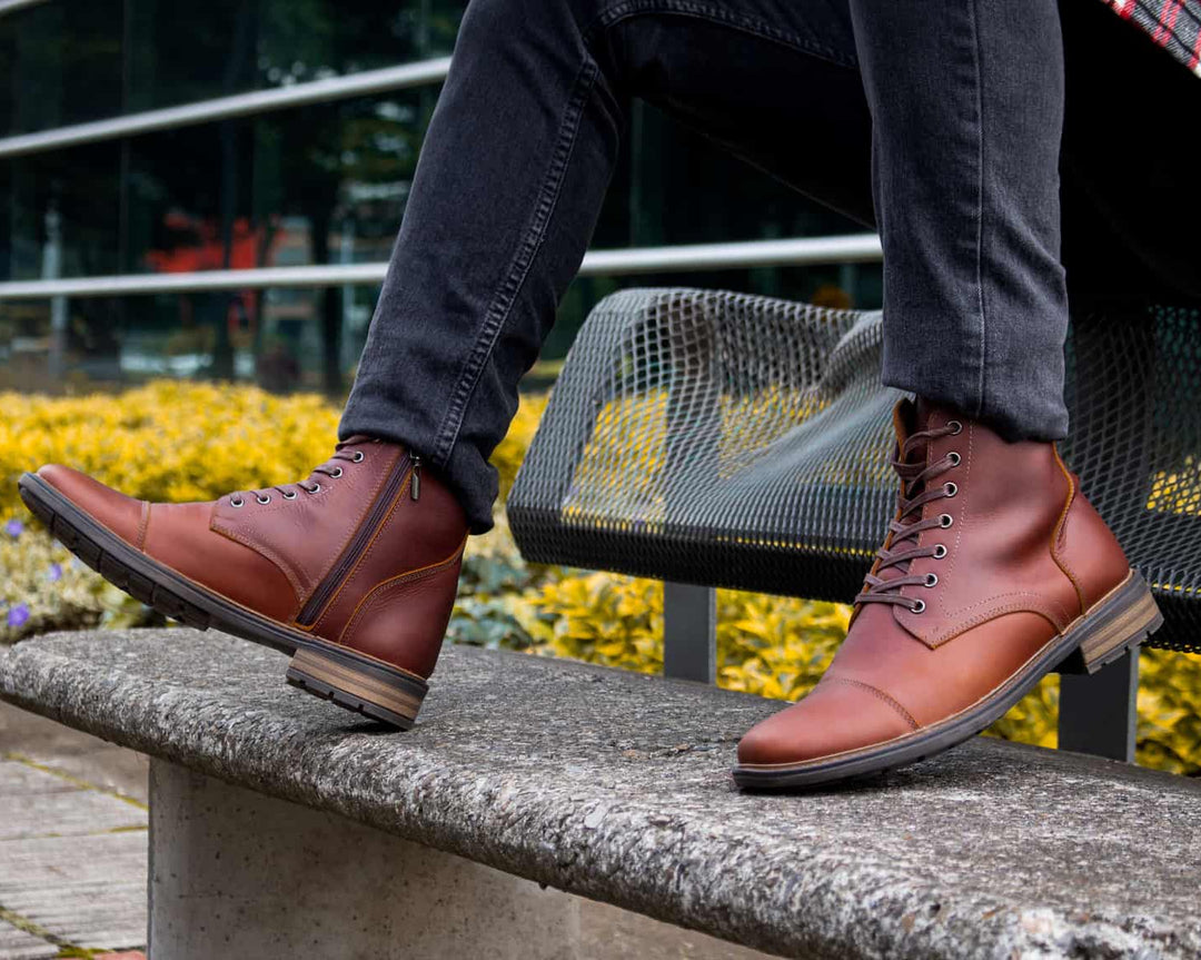 Botines en cuero para hombre