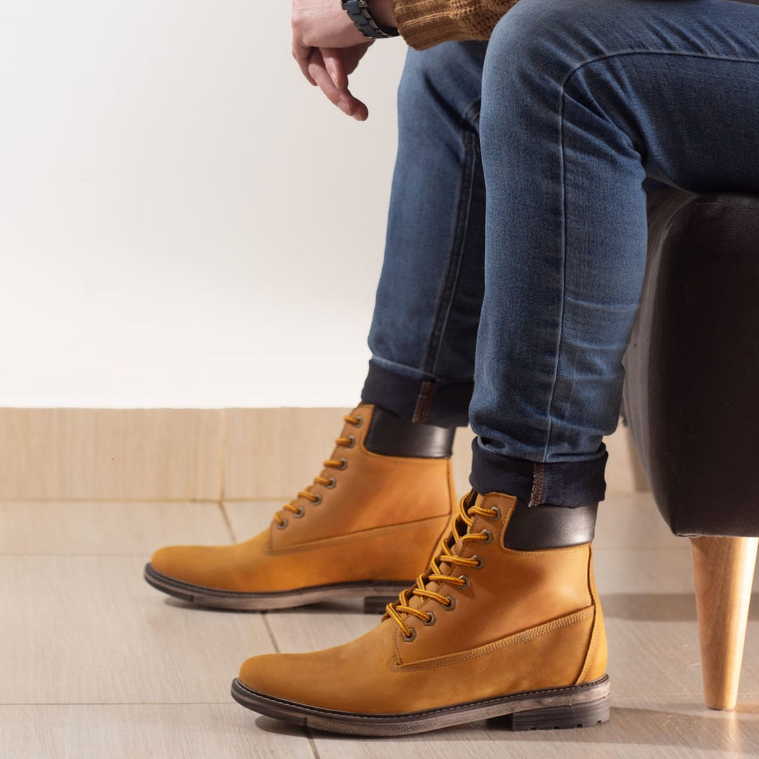 botas timberland para hombre en cuero
