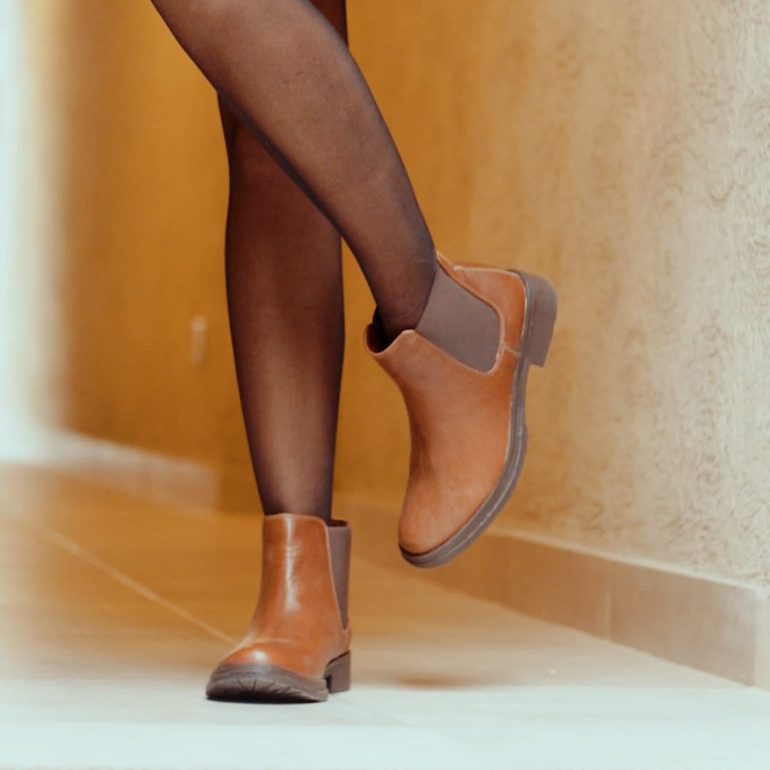 Botas en cuero para mujer