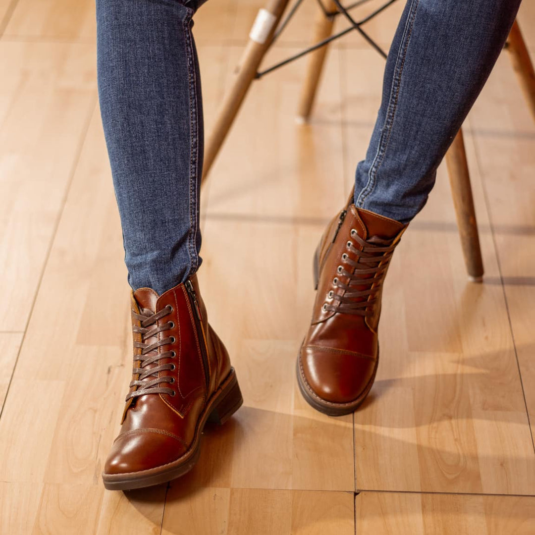 Botas en cuero mujer