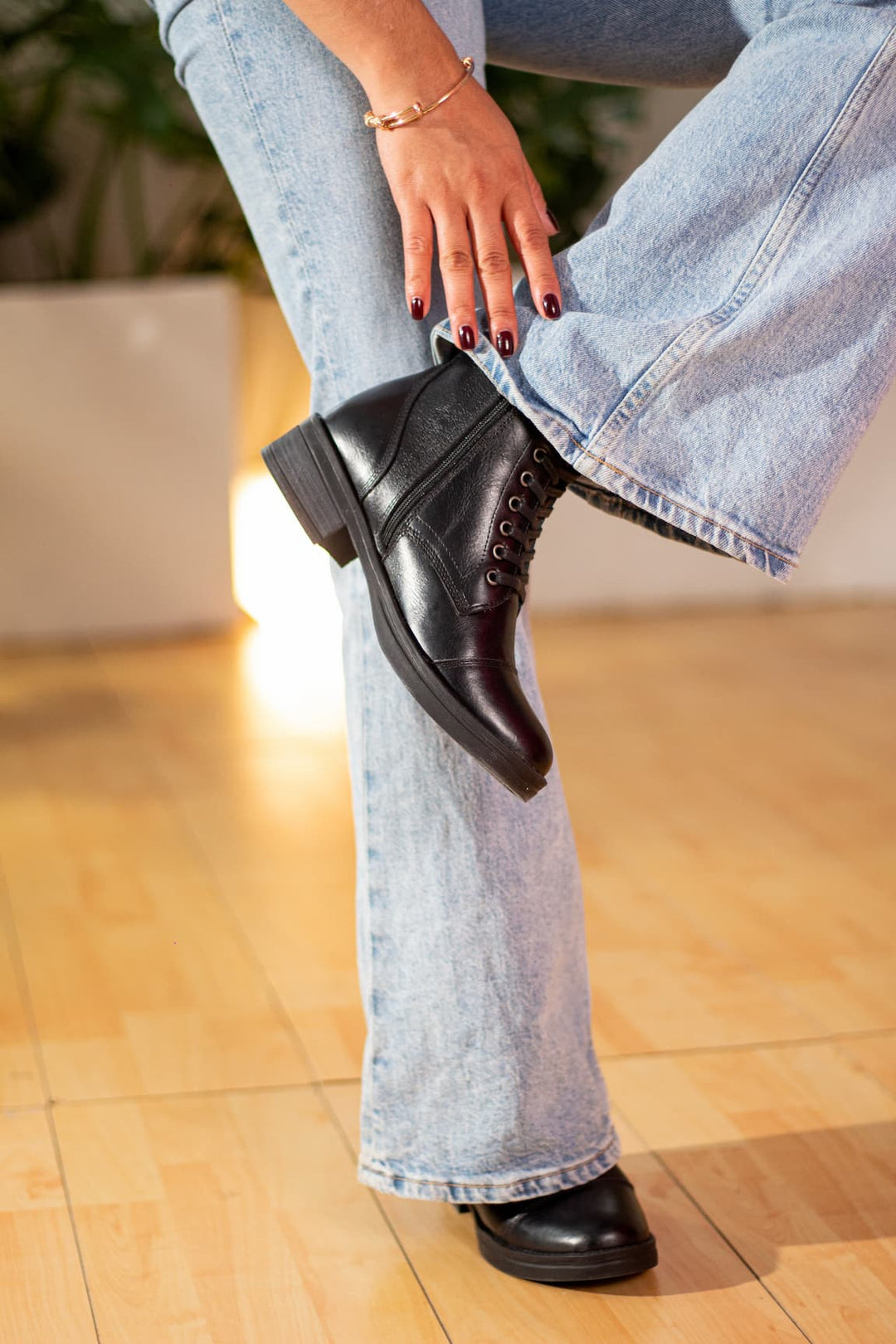 Botas en cuero para mujer