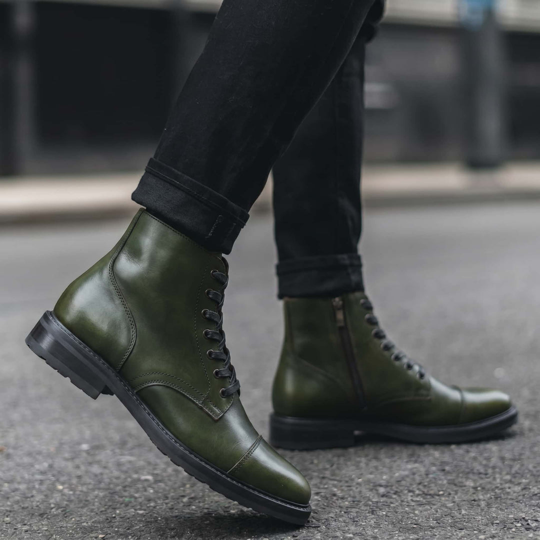 botas en cuero para hombre