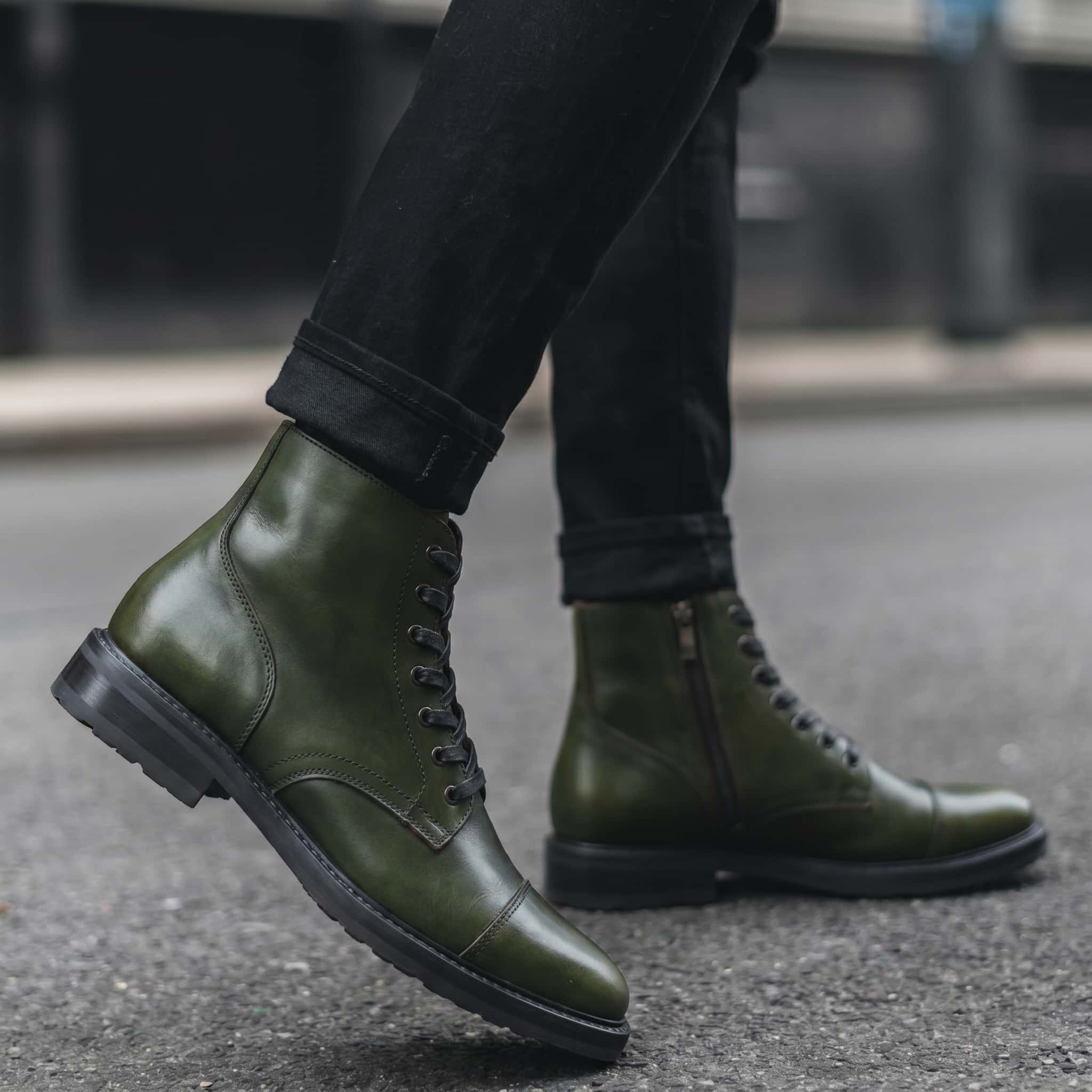 botas en cuero para hombre