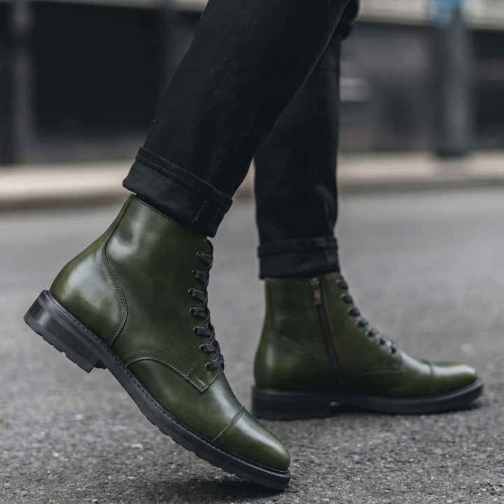 botas en cuero para hombre