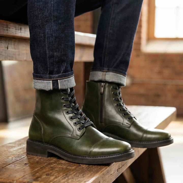 Botas en cuero para hombre