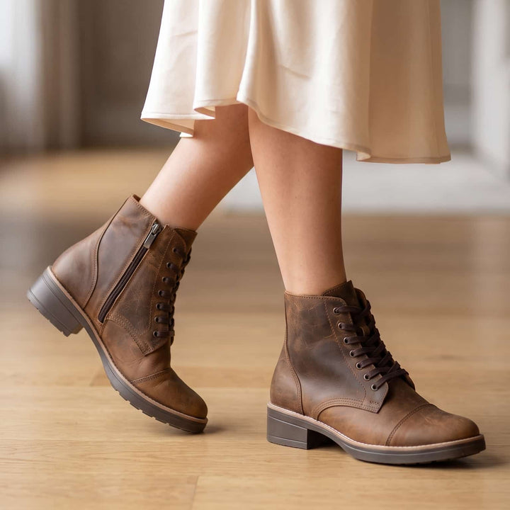 Botas en cuero para mujer