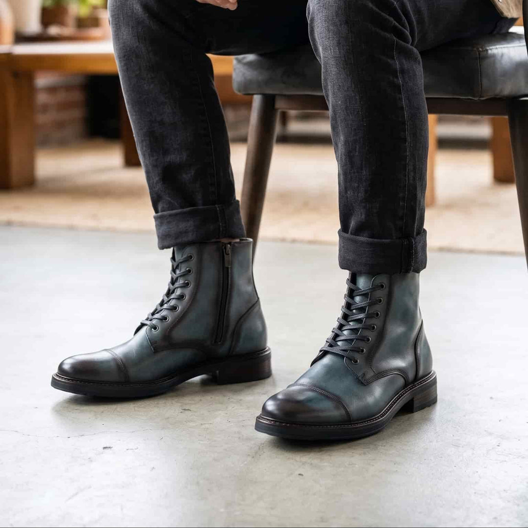 Botas en cuero para hombre