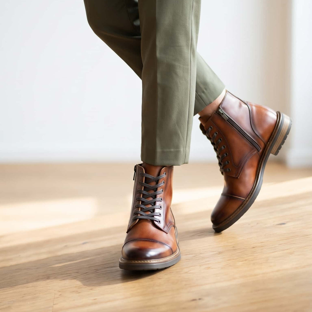 Botas en cuero para hombre