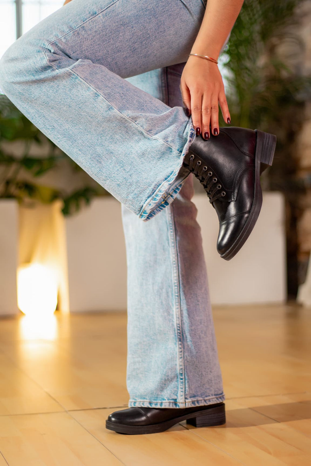 Botas en cuero para mujer