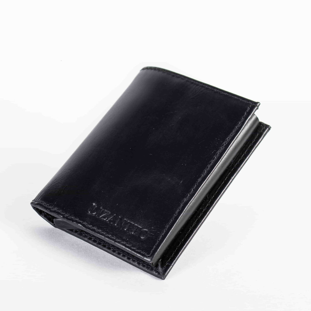 Billetera en cuero para hombre negro