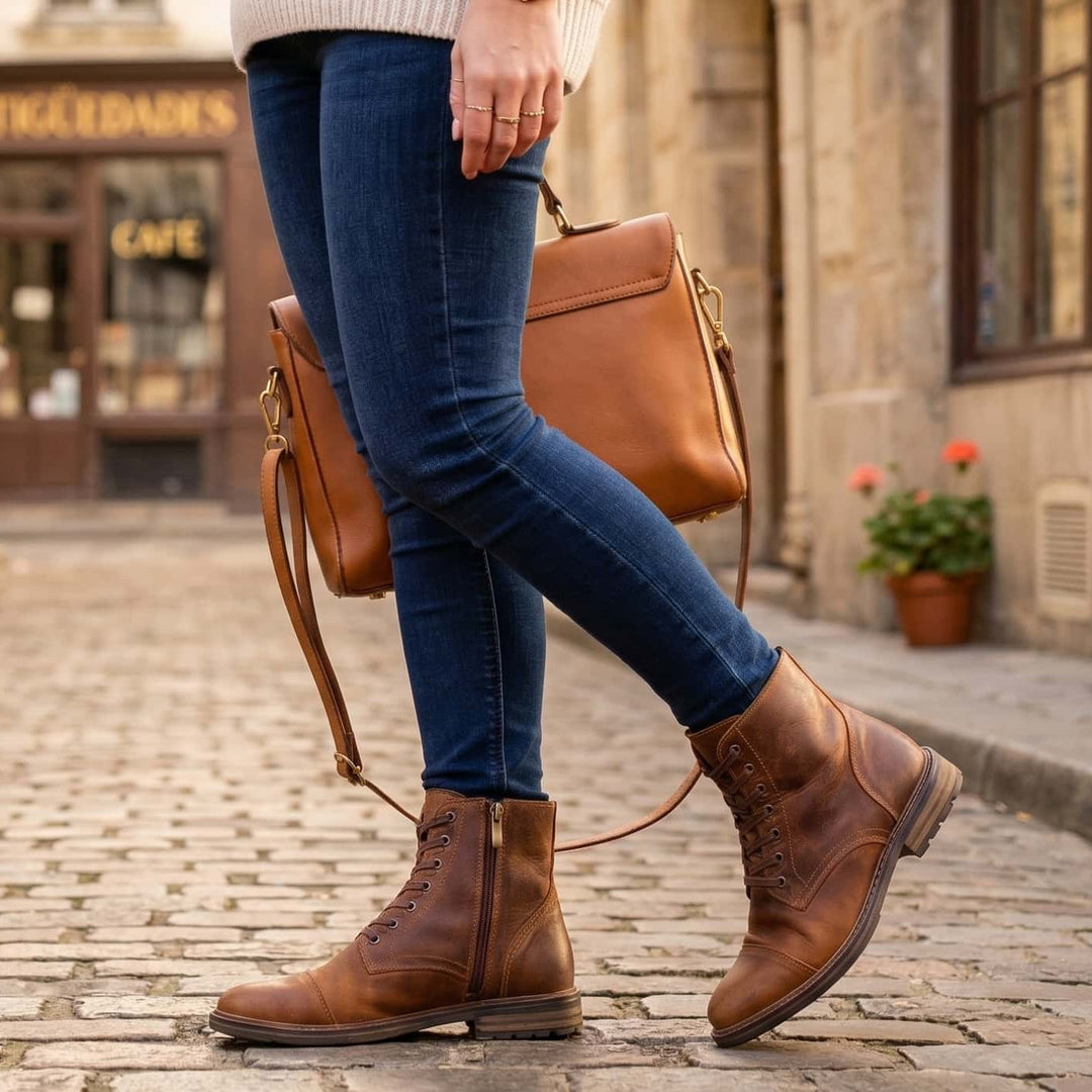 botas en cuero para mujer 