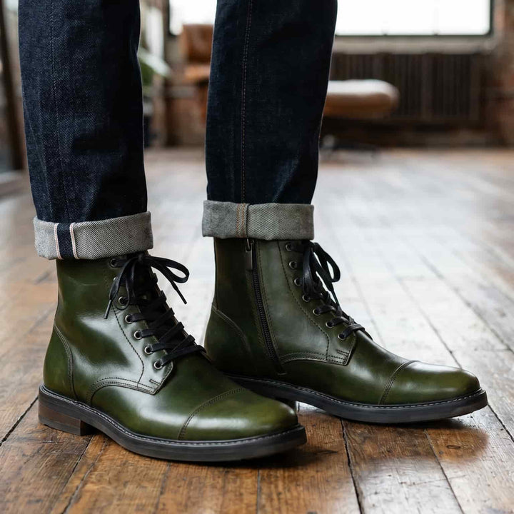 Botas en cuero para hombre