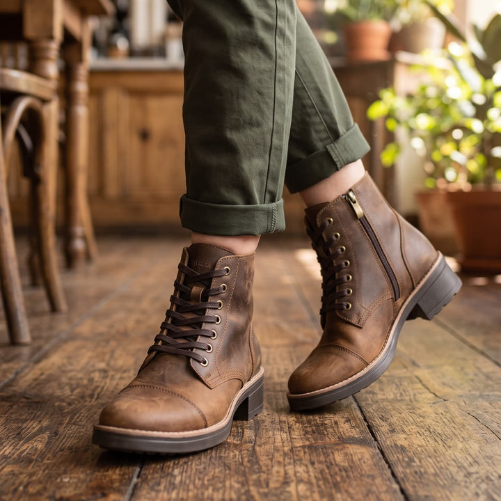Botas en cuero para mujer