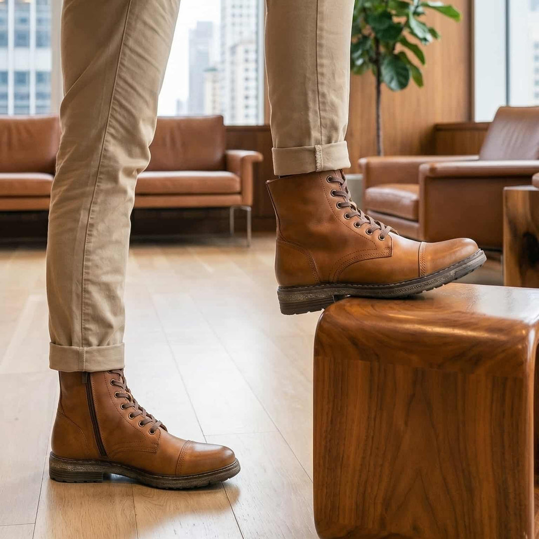 Botas en cuero para hombre