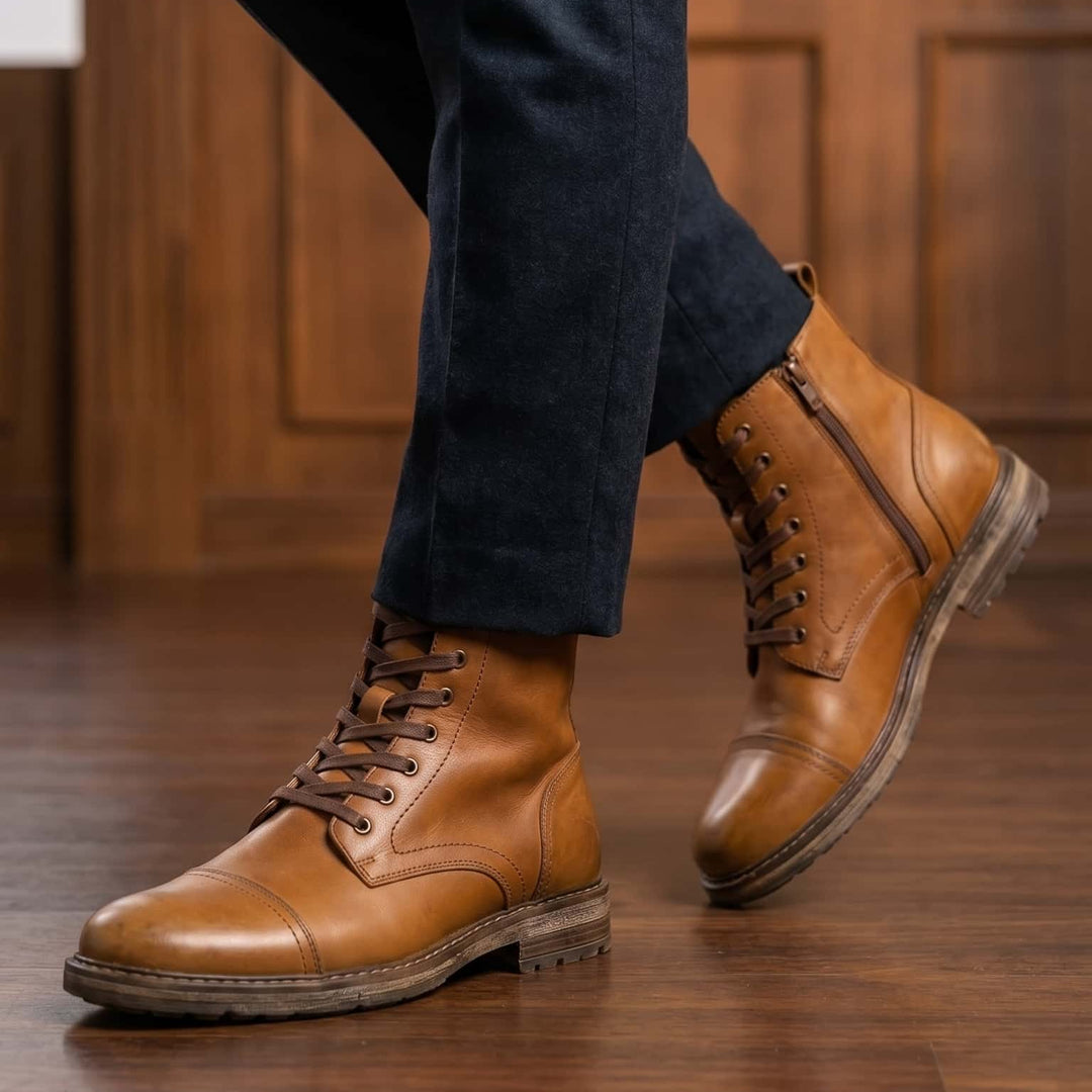 Botas en cuero para hombre