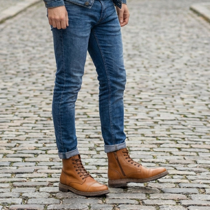 Botas en cuero para hombre