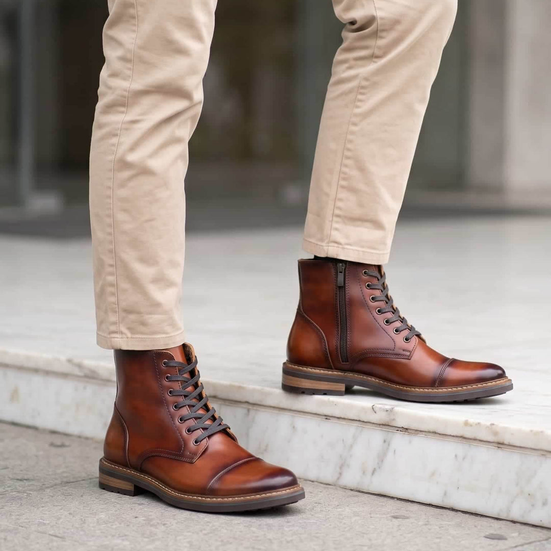 Botas en cuero para hombre