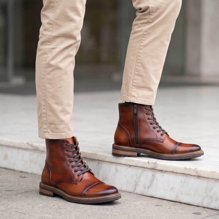 Botas en cuero para hombre