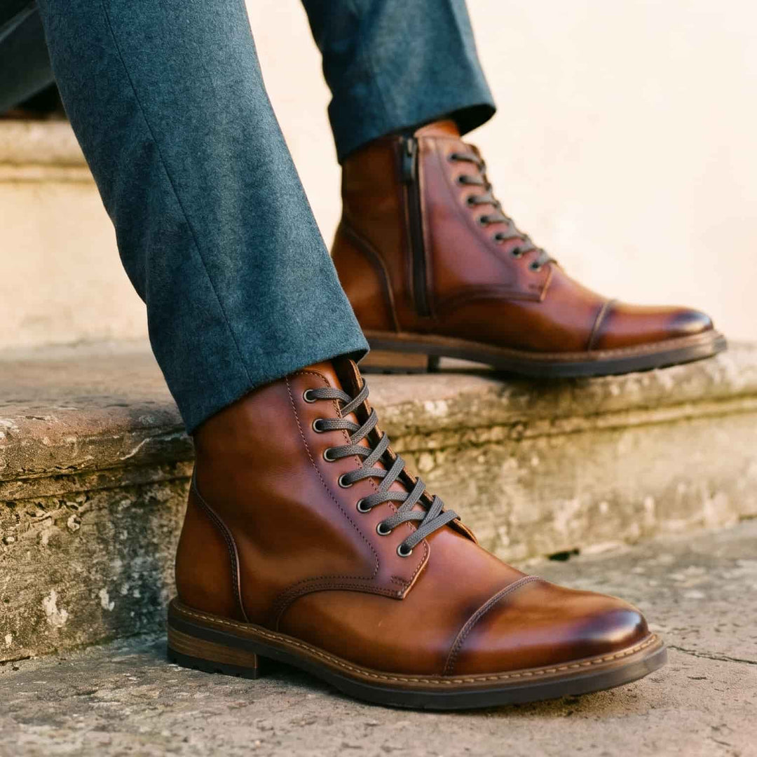 Botas en cuero para hombre