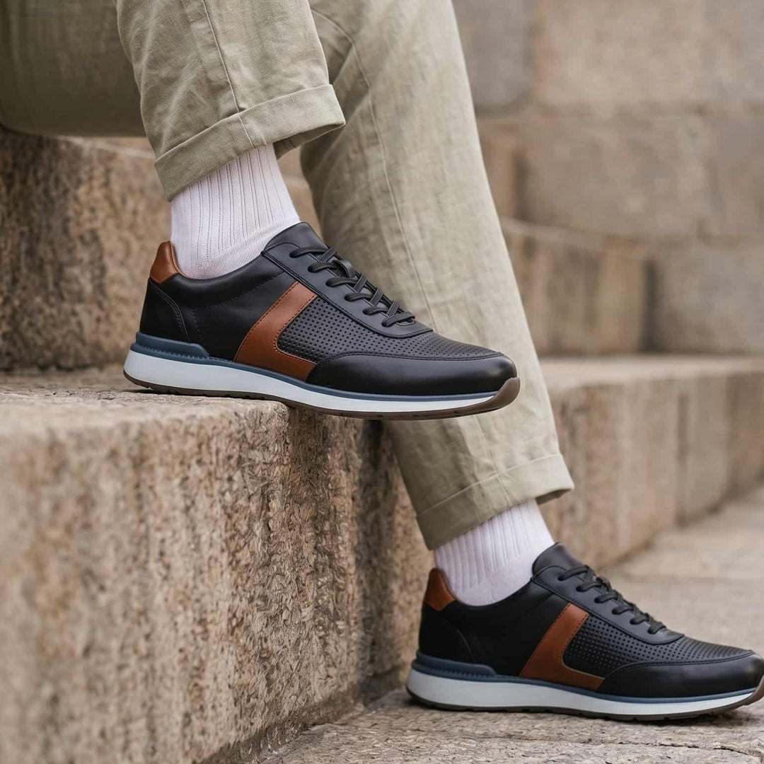 Sneaker en cuero para hombre