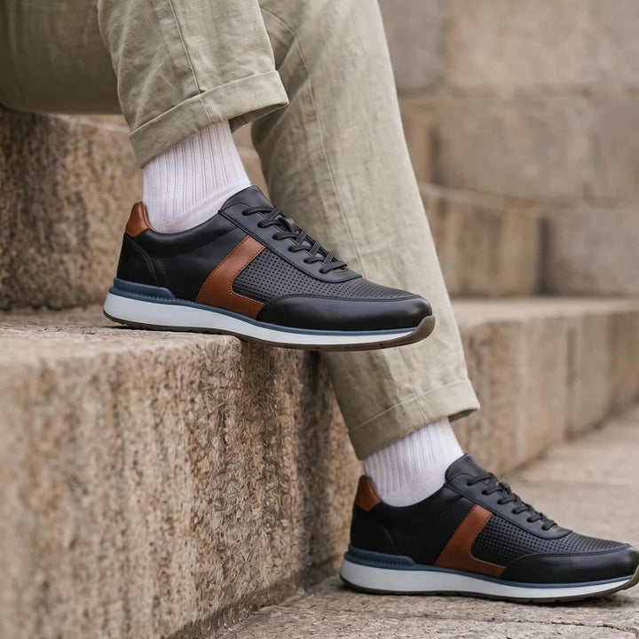 Sneaker en cuero para hombre
