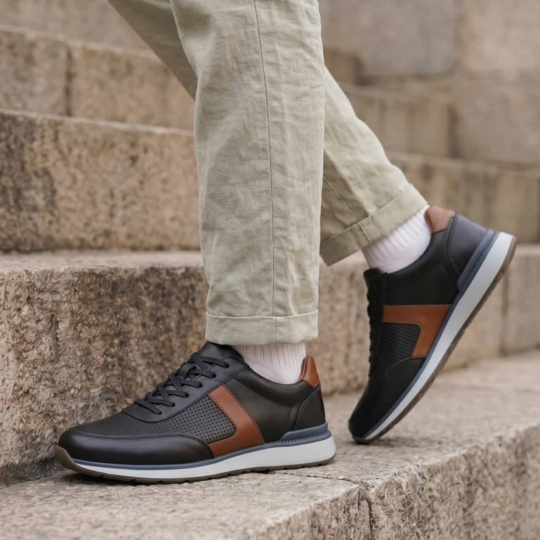 Sneaker en cuero para hombre