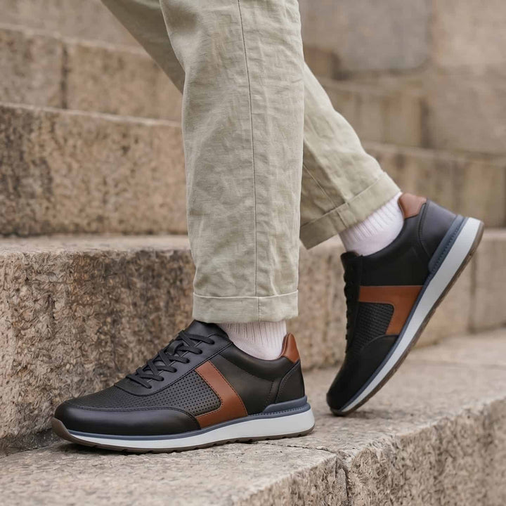 Sneaker en cuero para hombre