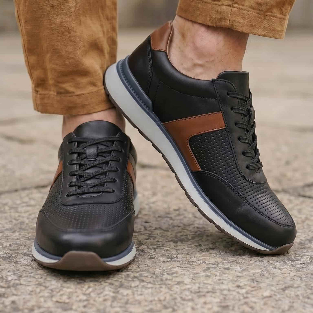 Sneaker en cuero para hombre