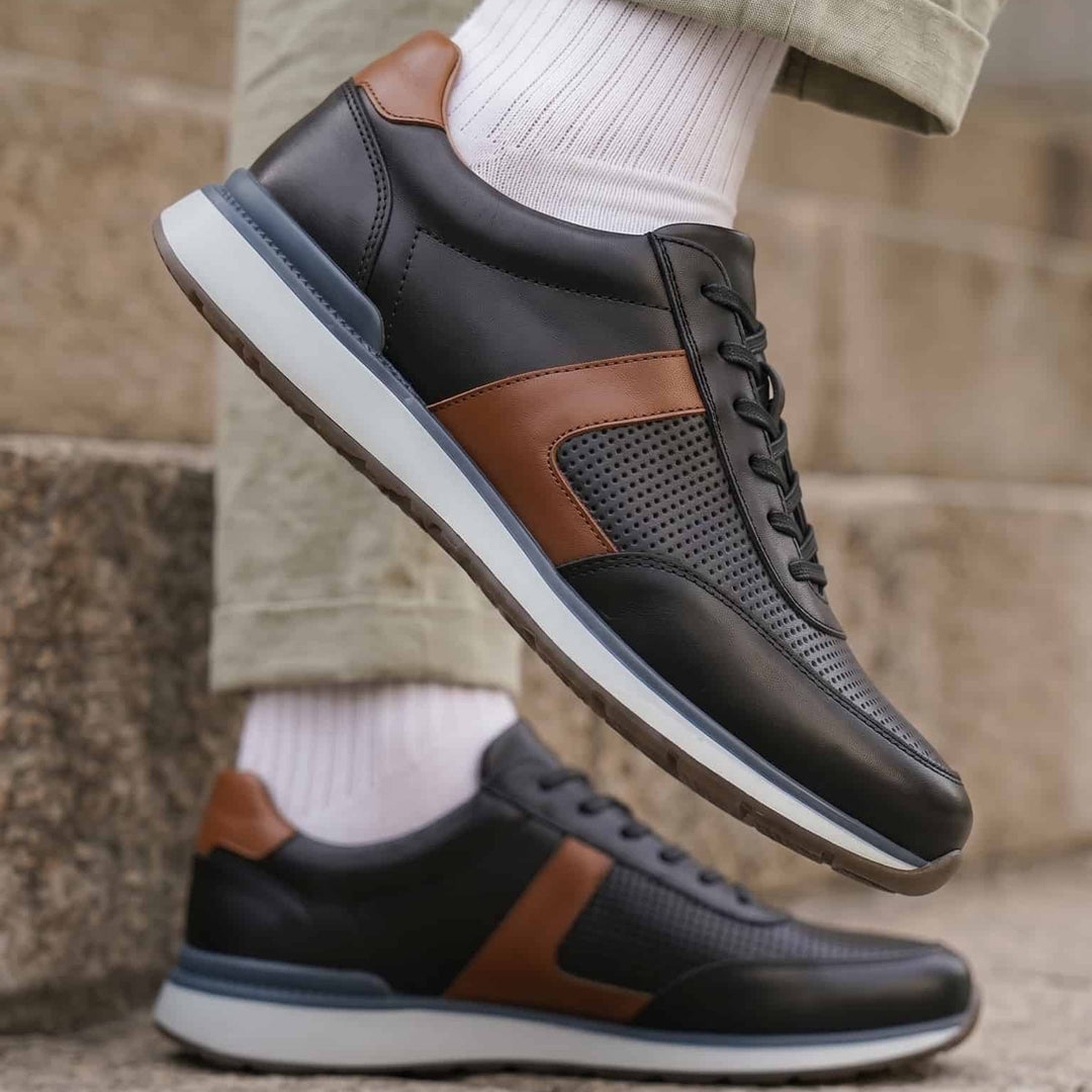 Sneaker en cuero para hombre