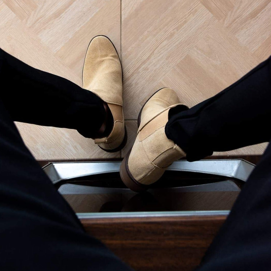 Bota Chelsea Beige