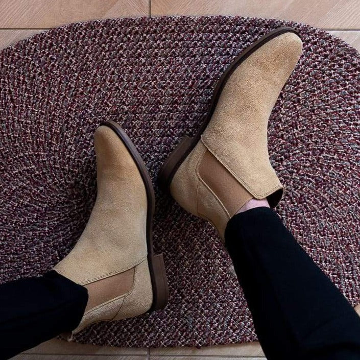 Bota Chelsea Beige